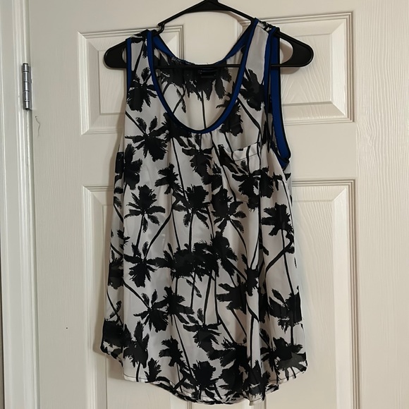 torrid Tops - torrid Black Palm Tree with Blue Detail